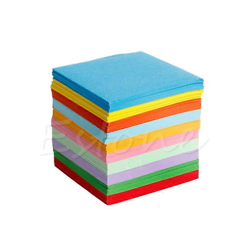 1Pack Square Folding for Wish Paper Colorful Double Sided Sheets Origami Crane C