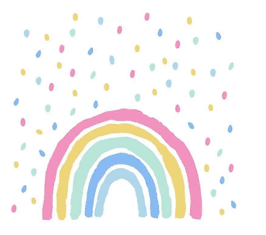 Rainbow Dot Creative Cartoon Decoração Parede Adesivos Quarto quarto infantil quarto