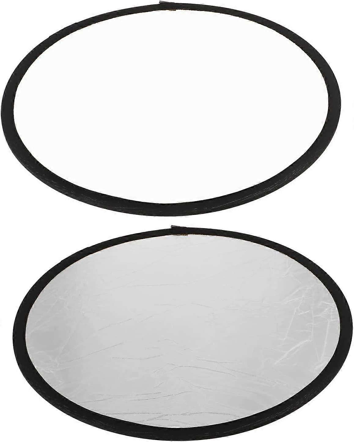 1 PC Folding Reflector Portable Diffuser Supplies Reflector for Studio 2-in-1 Photo Reflector,60CM (silver and white)