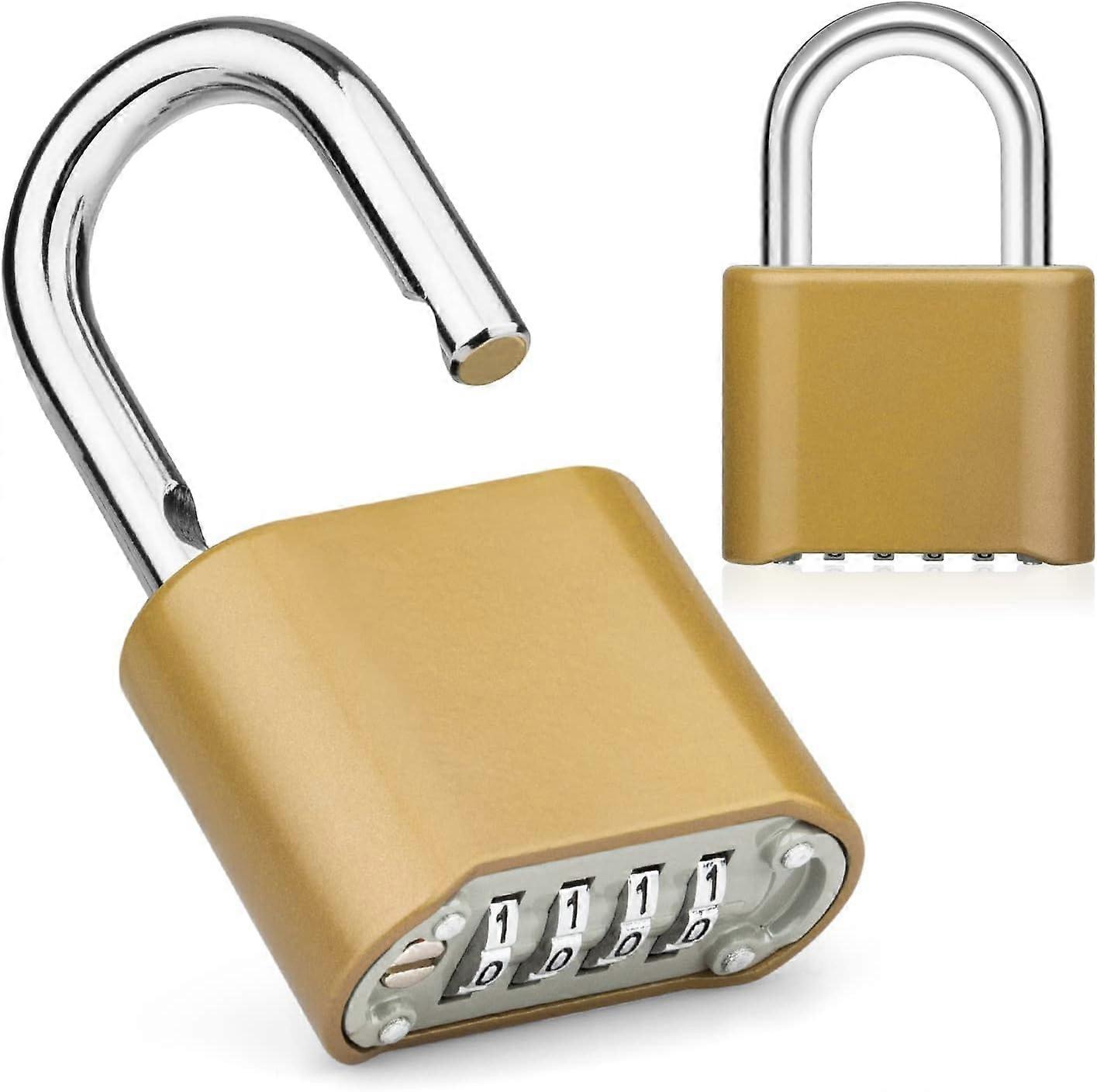 4 Digit Combination Padlock, 1 Combination Padlock for Outdoor Locker Waterproof Zinc Alloy, for Doo