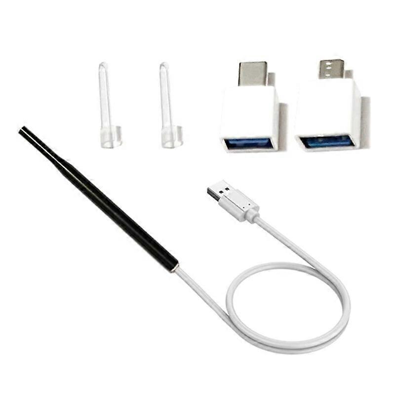 Professional In Ear Cleaning Endoscope 3-in-1 Ear Pick Otoscope Ear Wax Removal Tool for 6 LED Light 5.5mm Borescope