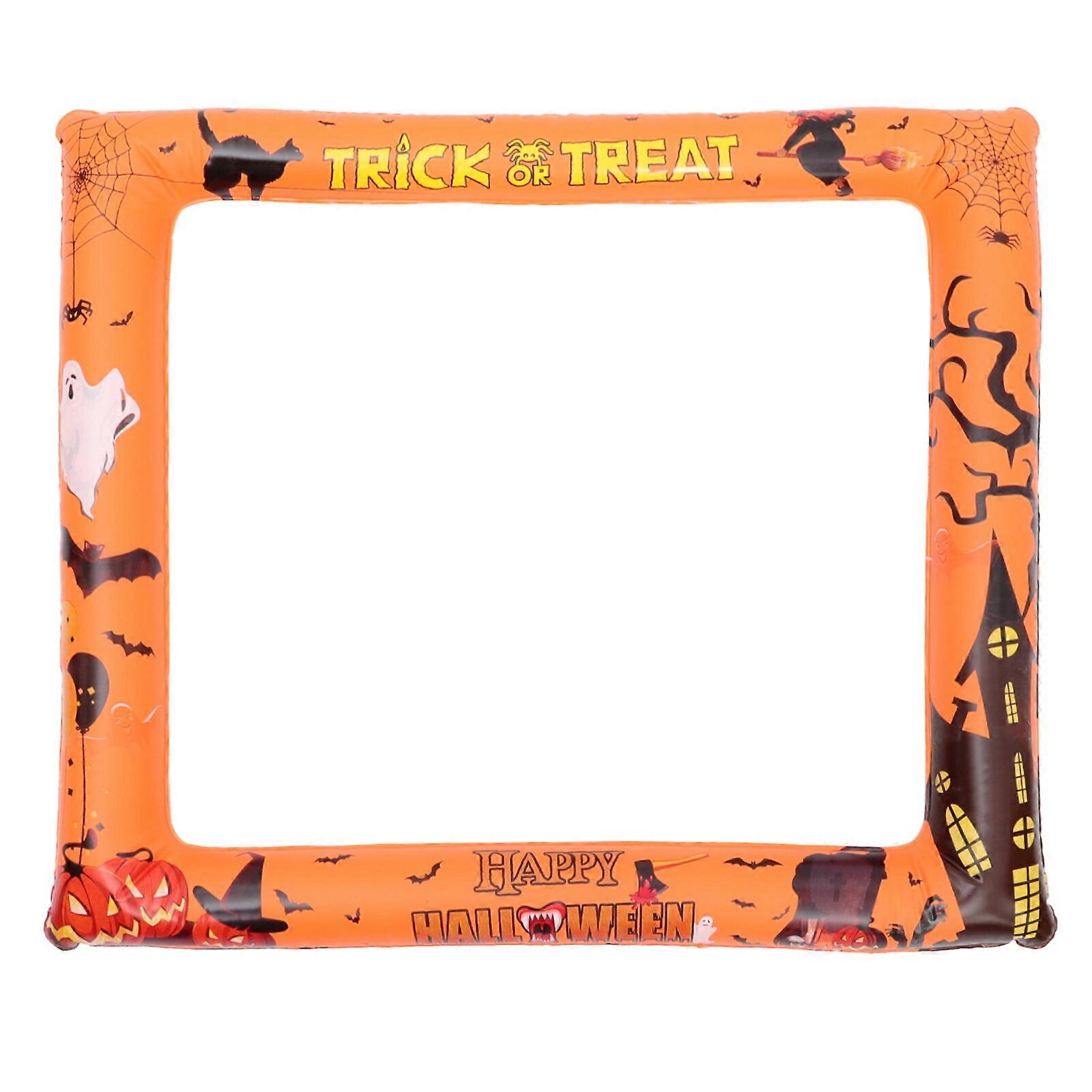 1Pc Halloween Inflatable Photo Frame Party Picture Frame Prop (Assorted Color)
