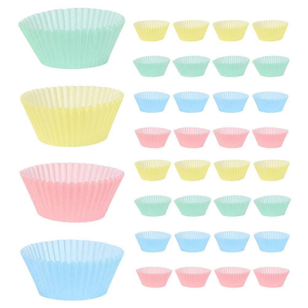 200pcs Cupcake Baking Wrappers Solid Color Muffin Liners Dessert Baking Cups