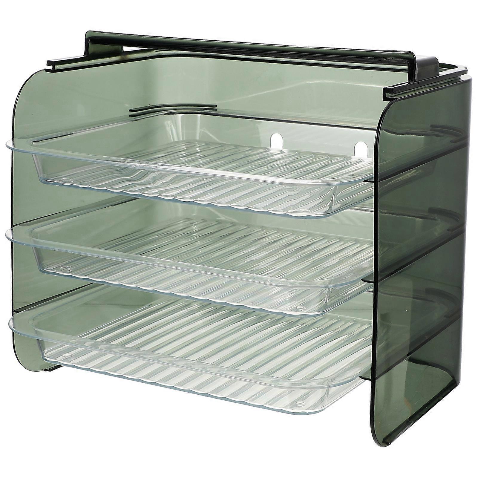 Kitchen Dish Plate Rack Multi-functional Storage Rack Food Preparation Tray Multi-layers Shelf