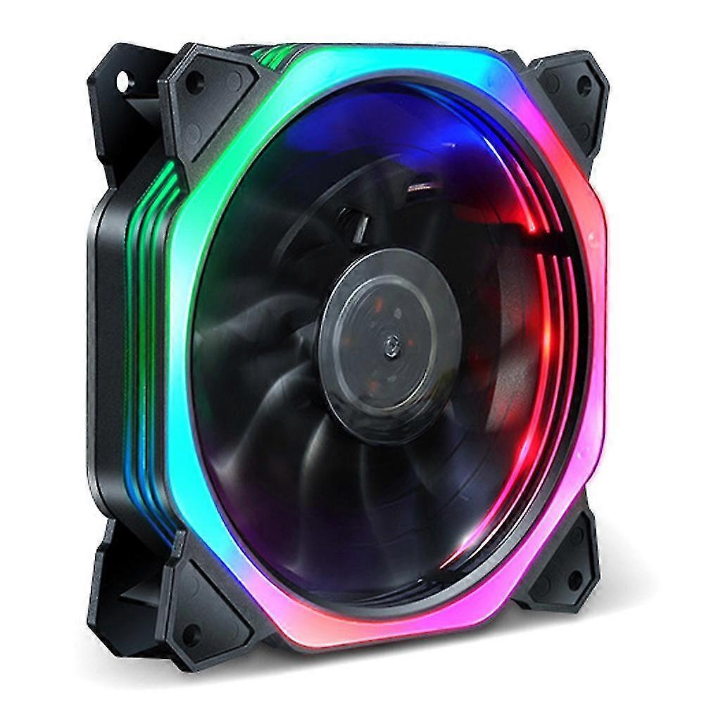 Rgb Color Led Ring Pc Computer 12cm Case Fan 6 Pin