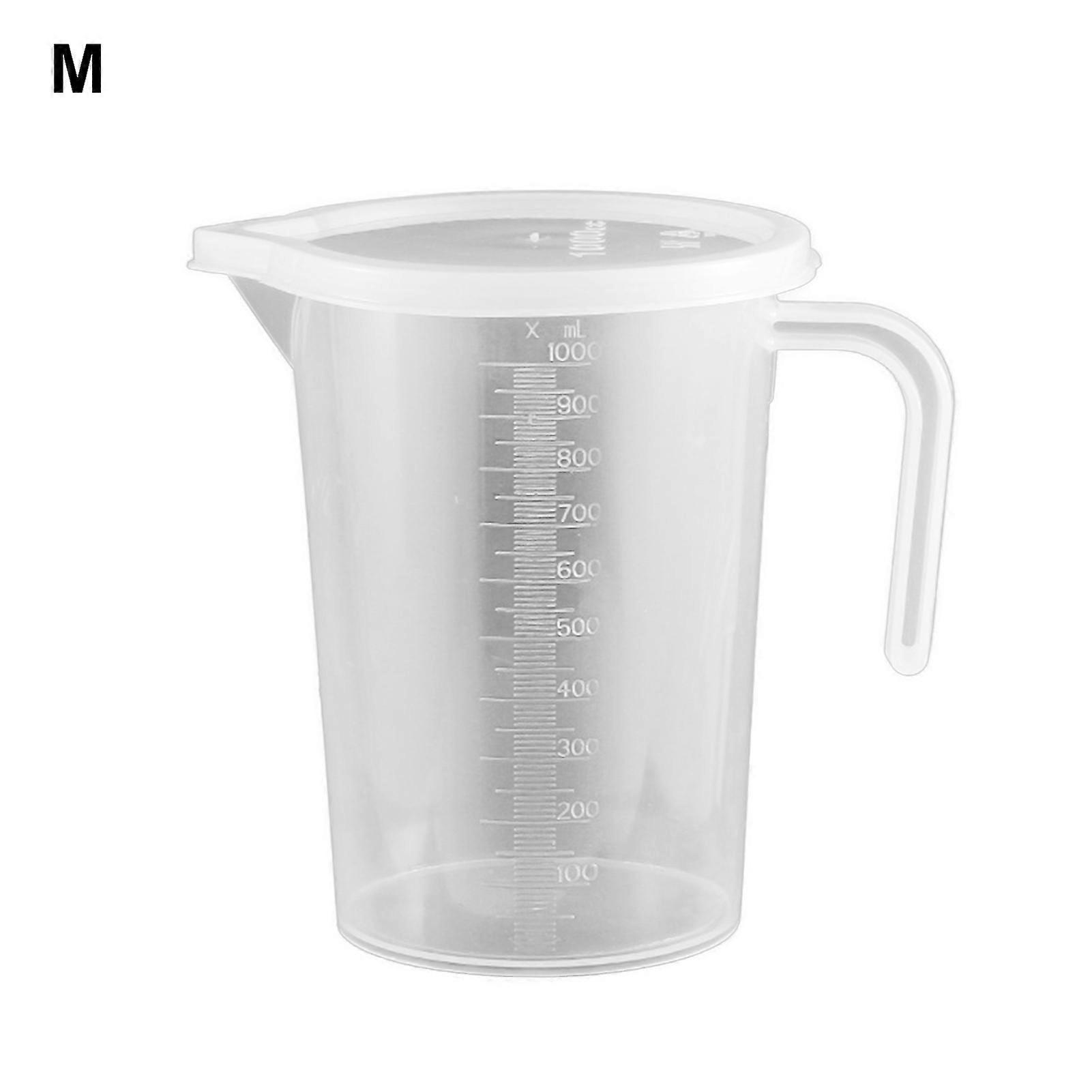 500 ml / 1000 ml / 2000 ml tasse à mesurer résistante à la chaleur forte ténacité en plastique échelle transparente carafe de mesure portable pour un usage quotidien