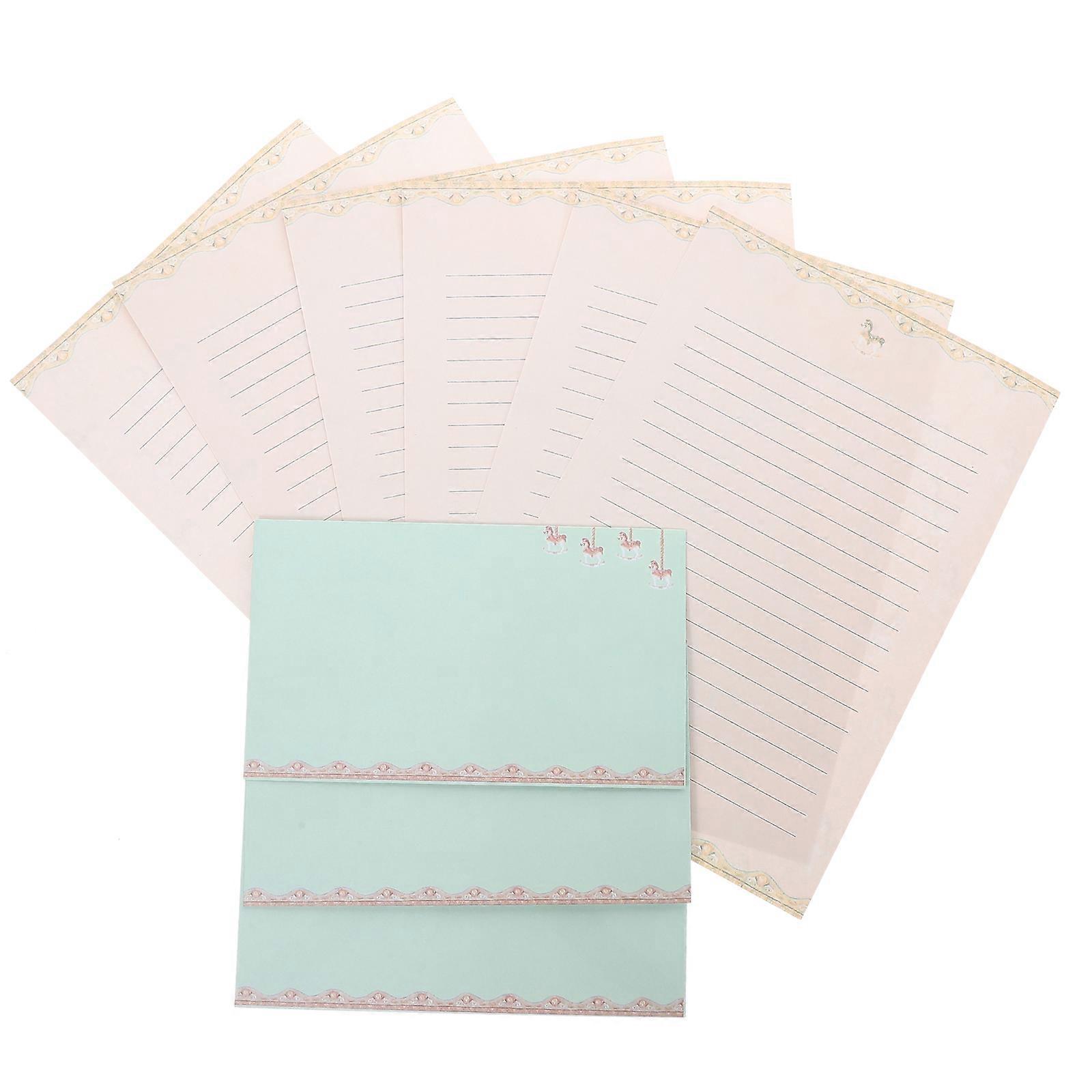 5 Sets of Decorative Letter Paper Envelope Set Greeting Letter Paper Kit A5 Writing Paper Envelope Kit