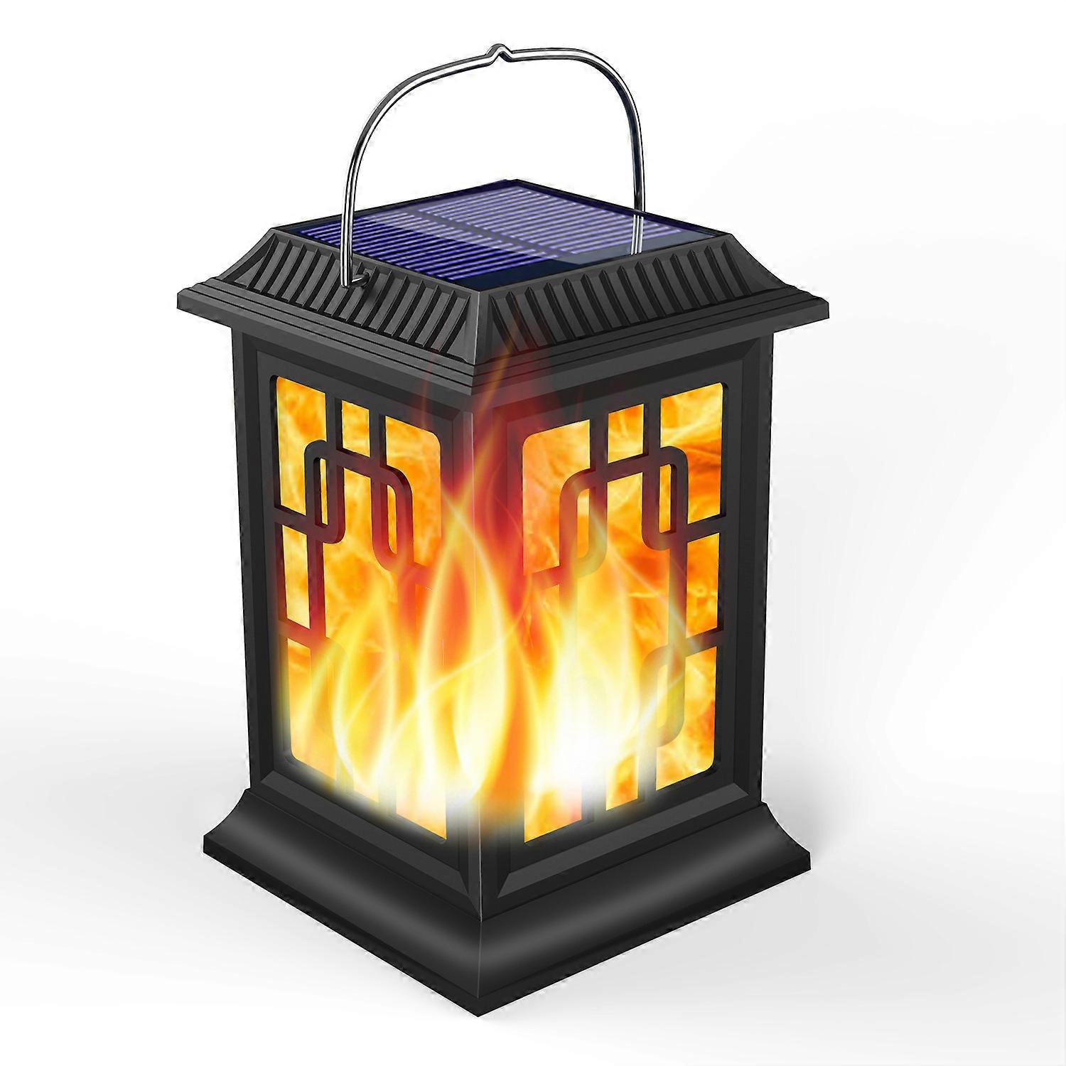 Solar Lanterns for Outdoors, Solar Light with Realistic Flame Effect