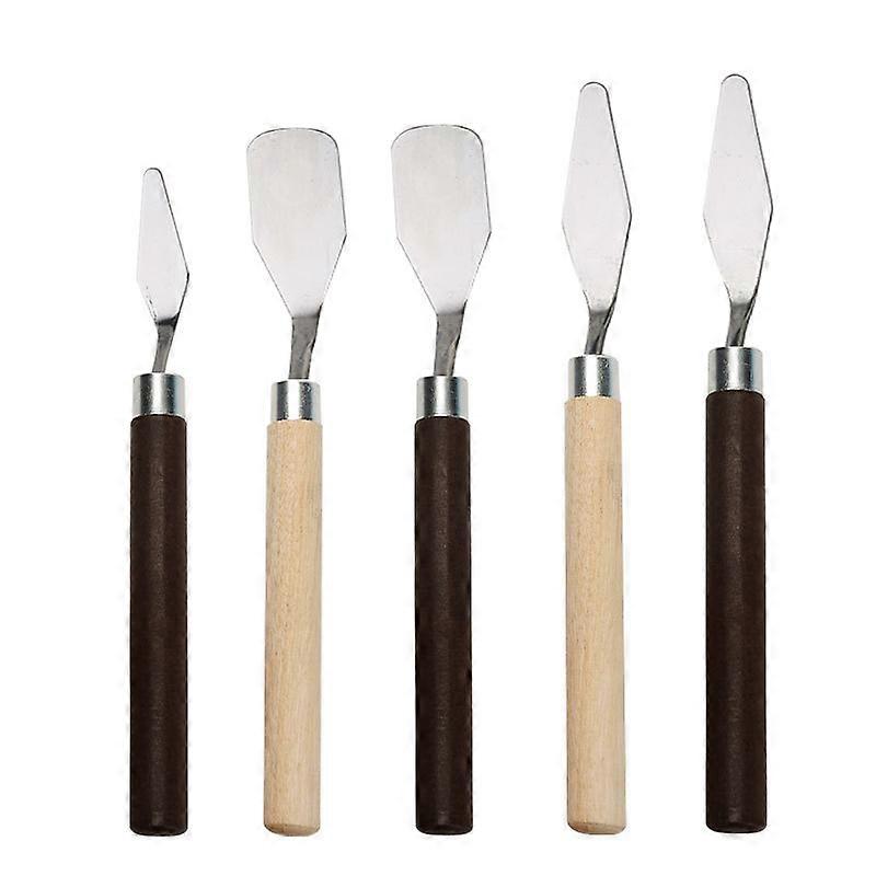 Art maling palett kniv gouache oljemaleri skrapeblad 5stk / sett