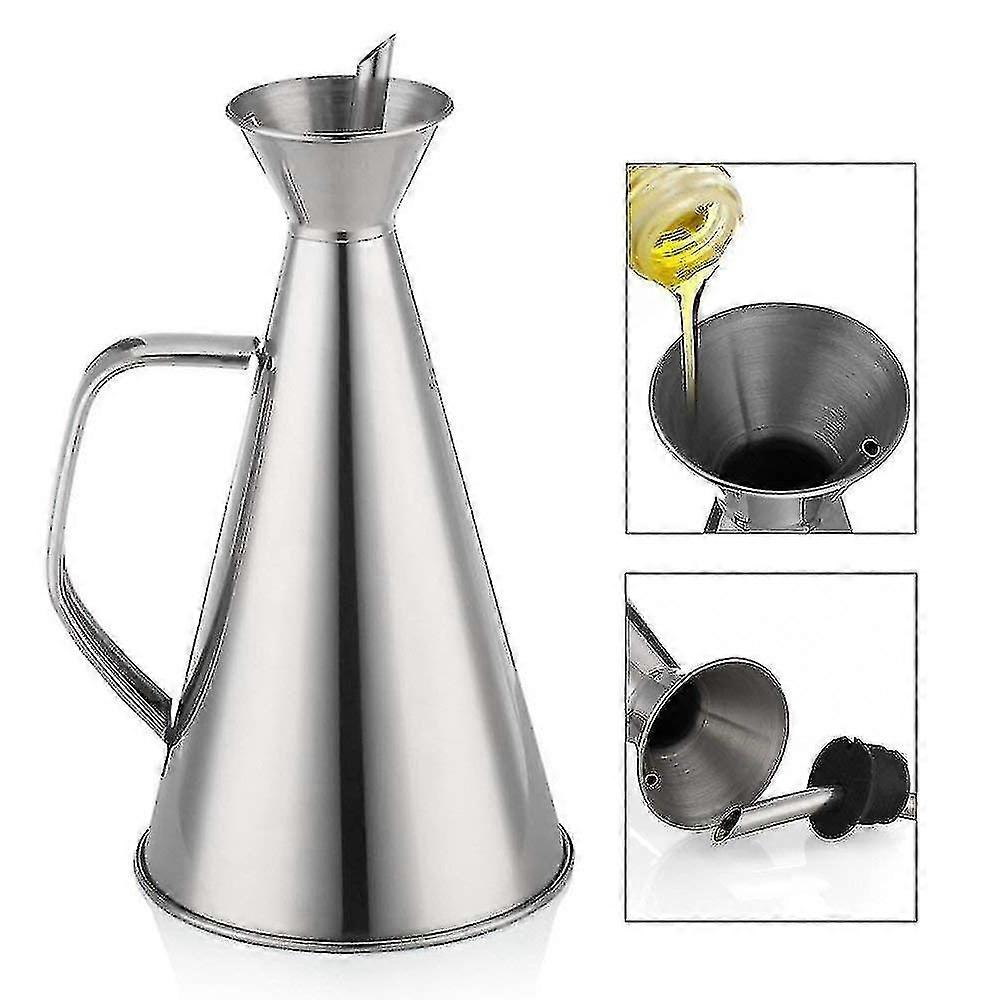 1 liter oliven- og madoliedispenser.dispenser i rustfrit stål.