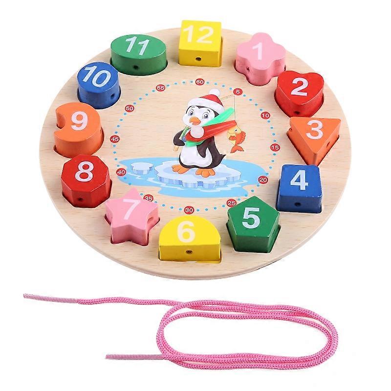 Alarm Clock Puzzle Jigsaw Puzzle Children Educational Toys Develop Digital /Shape /Color Cognition Hand-eye Coordination