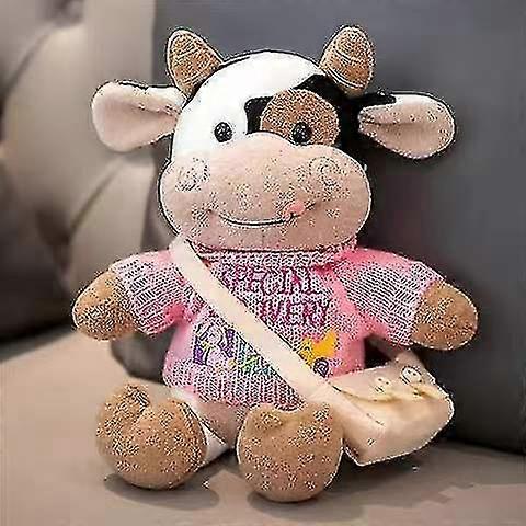 Desene animate lapte vaca de pluș Doll drăguț simulare bovine animale de pluș Jucării Soft umplute pulover vaca perna copii Cadouri ziua de nastere