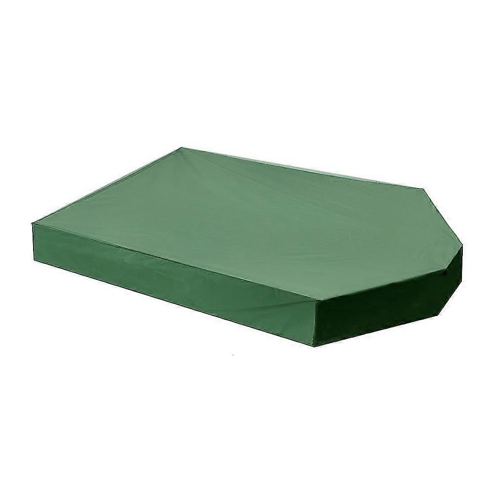 Green Boat Shape Sandbox Cover with Drawstring - Waterproof and Durable