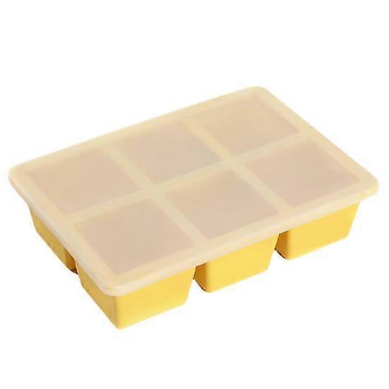 Ice Cube Mold 6/8 Grids Silicone Ice Making Tray Easy Release Large Square Cube Mold for Home Kitchen