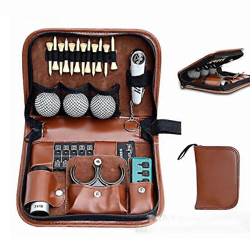 Leather Golf Storage Bag Outdoor Portable Multifunctional Golf Set Storage Bag