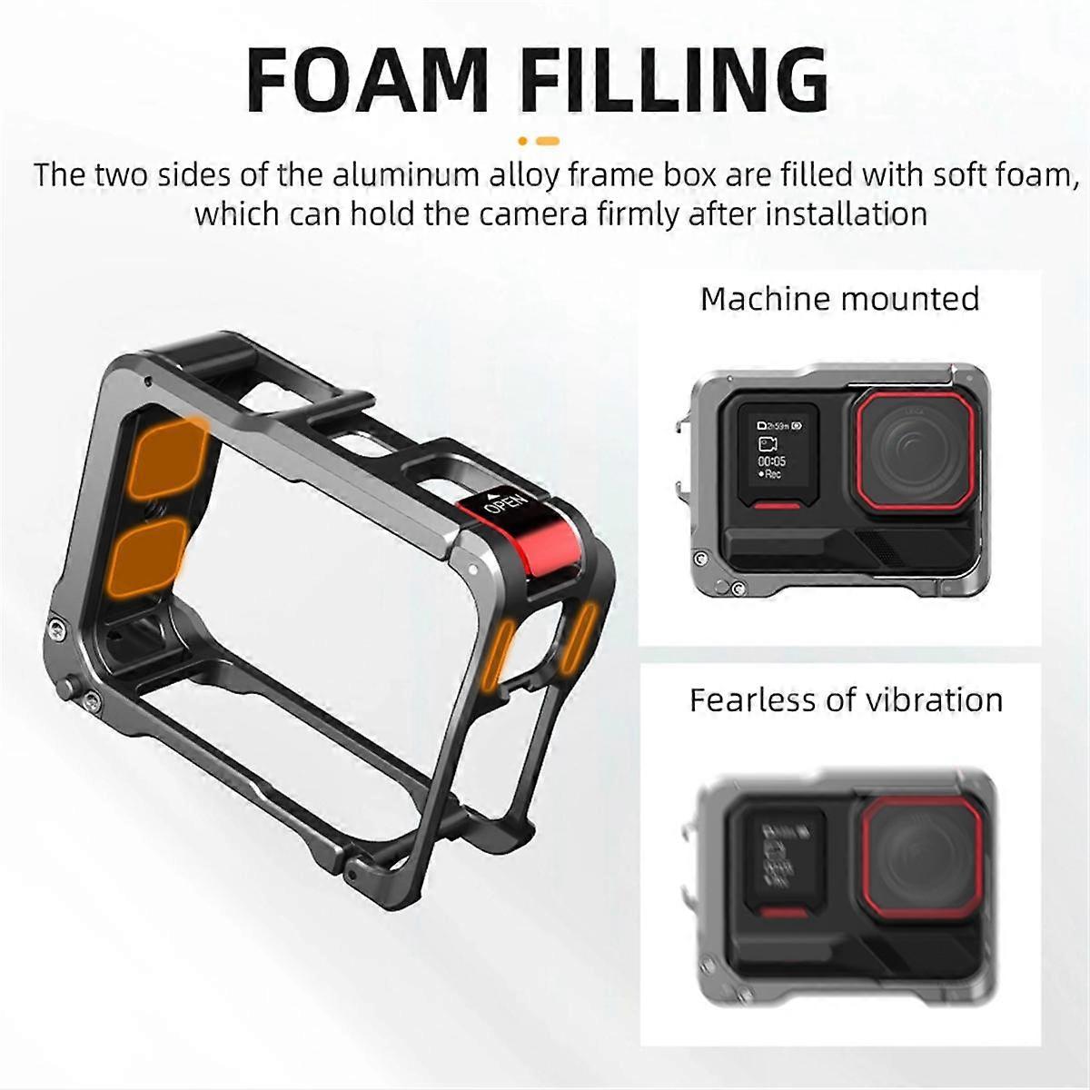 Metal Cage Action Camera Frame for Pro 2 Sports Camera Accessories