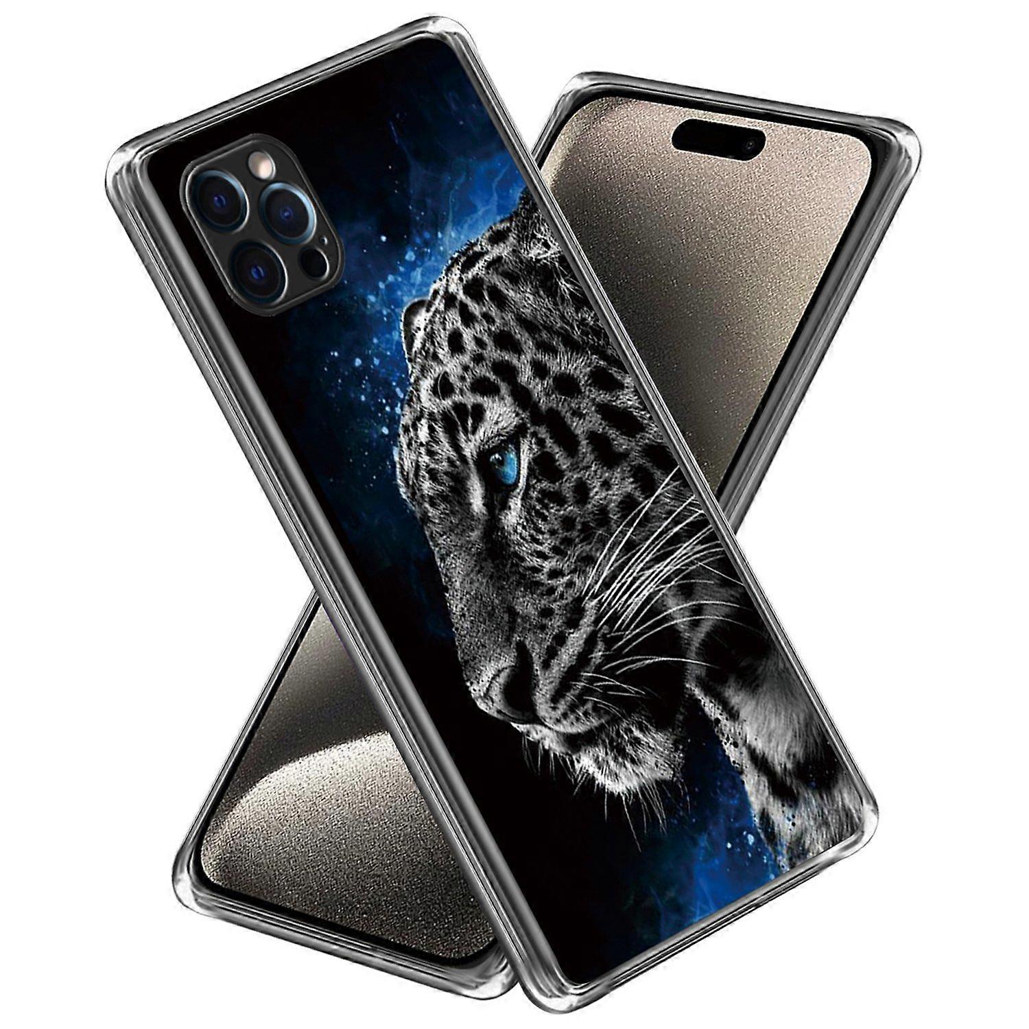For iPhone 16 Pro Max Case Pattern Printed Shockproof TPU Phone Cover - Tiger