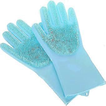 Pet Grooming Gloves - Silicone Hair Removal Gloves, Bathing And Massaging Compatible With Cats, Dogs & Horses