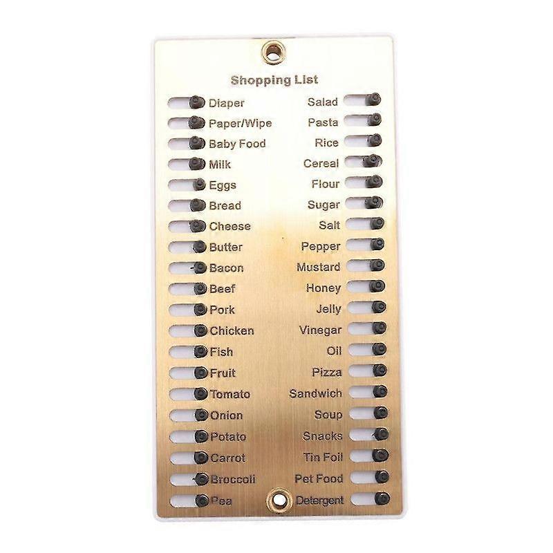 金属製の食料品リスト再利用可能な買い物リストメモリリマインダーボード