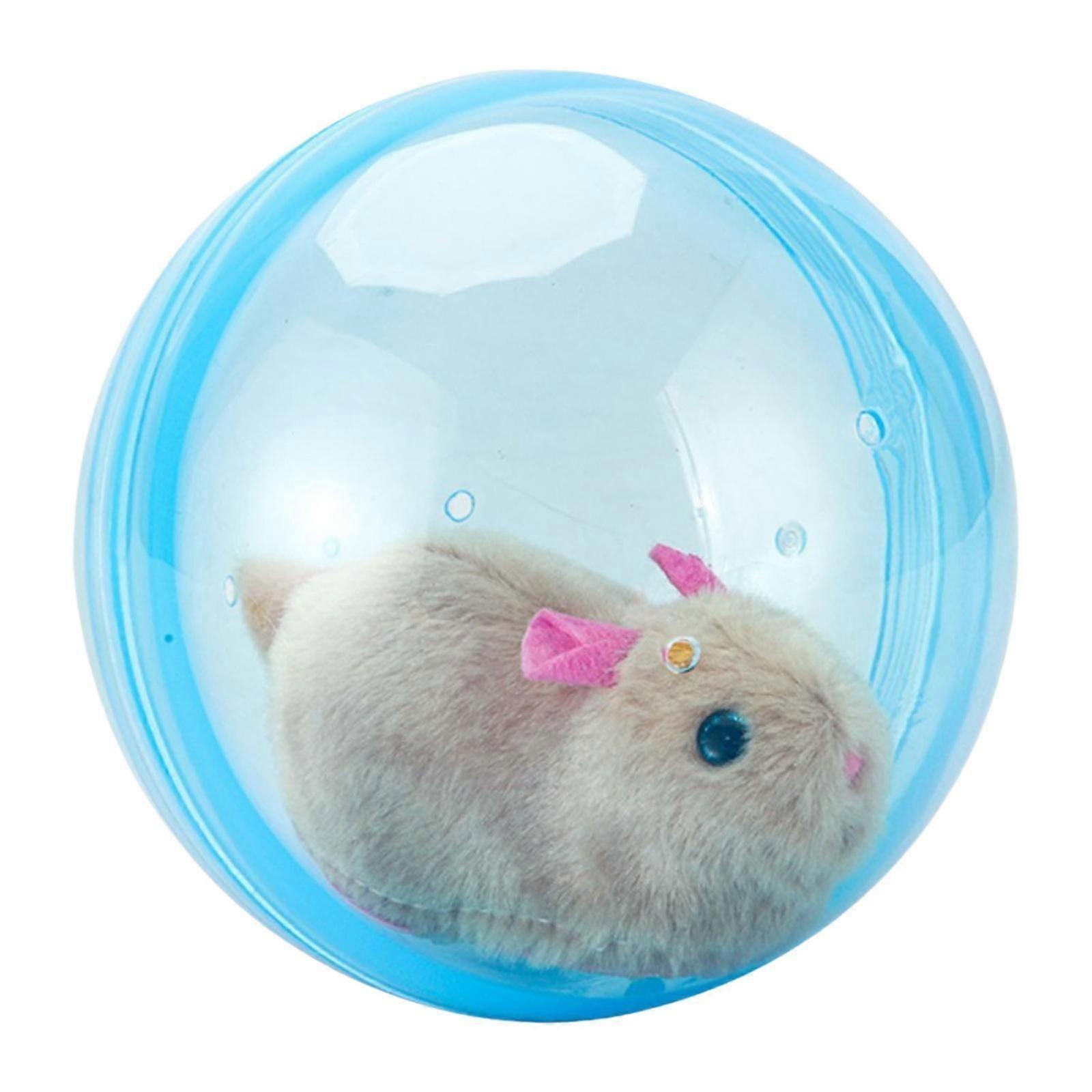 Kitten Teaser Toy and Plush Toy Automatic Rolling Toy for Kitten Indoor Cats Yellow Hamster