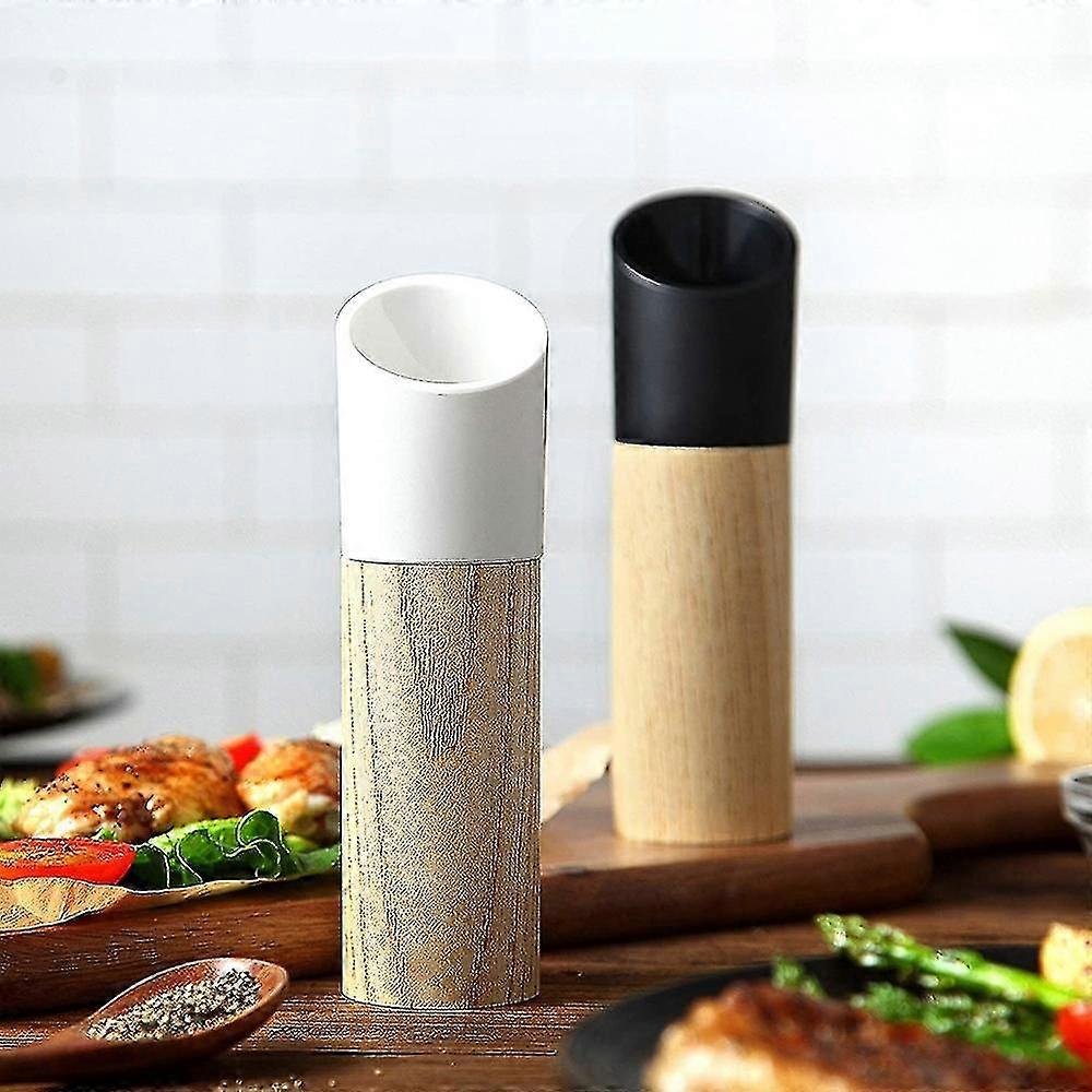 2個の塩とコショウのグラインダーセットと黒と白の背の高い塩-