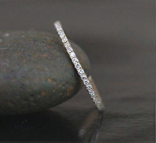 Pav Stacked Stacked Promise Rhinestone Ring [Silver]
