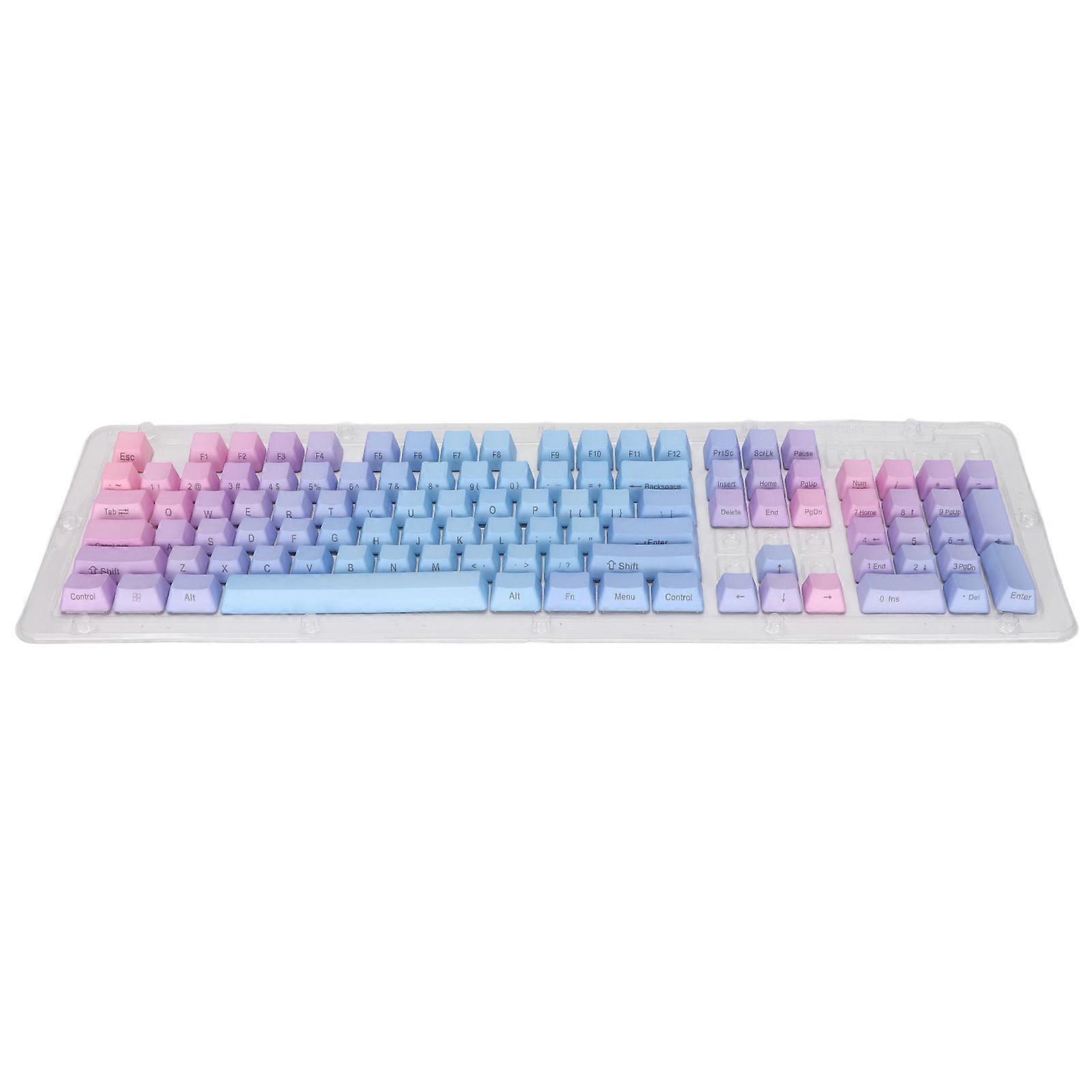 104Pcs PBT Keycaps Ergonomic Design Matte Appearance Opaque Side Engraving DIY Keyboard Keycap for Mechanical Keyboard