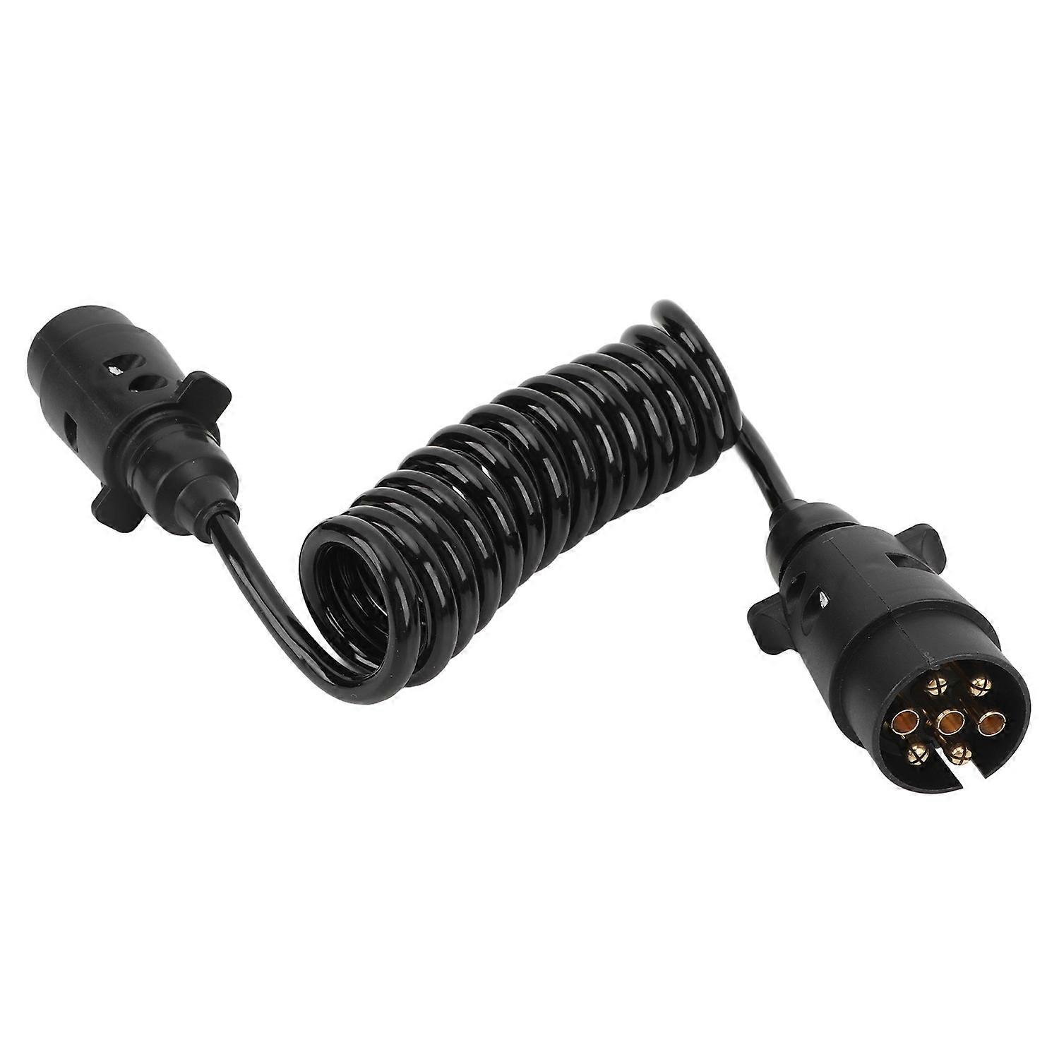 12V 7pin to 7pin Trailer Plug Adaptor 2 Meters Trailer Spring Socket Wiring Connector for Trailer R