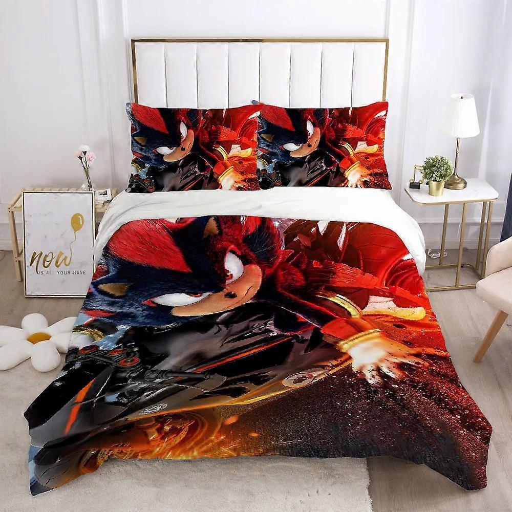 x170 ملاءات سريرمجموعة مفروشات لحاف غطاء الدب مجموعة الفراش لحاف s-shadow h-hedgehog غطاء لحاف S-sonic مجموعة مفروشات من 3 قطع (1 لحاف كوف
