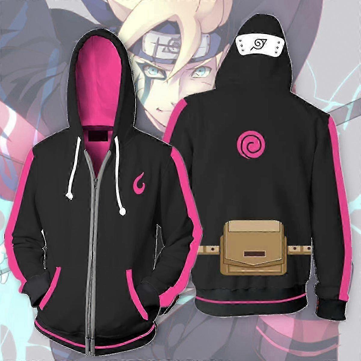 تأثيري أنيمي اوزوماكي بوروتو قميص من النوع الثقيل الرمز البريدي سترة معطف رجالي 3D المطبوعة مقنعين سترة