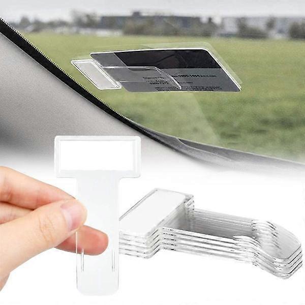 10Pcs κλιπ εισιτηρίων αδειών παρμπρίζ αυτοκινήτων διαφανές κλιπ κατόχων εισιτηρίων στάθμευσης αυτοκινήτων για το παρμπρίζ τροχόσπιτων φορτηγών αυτοκινήτων
