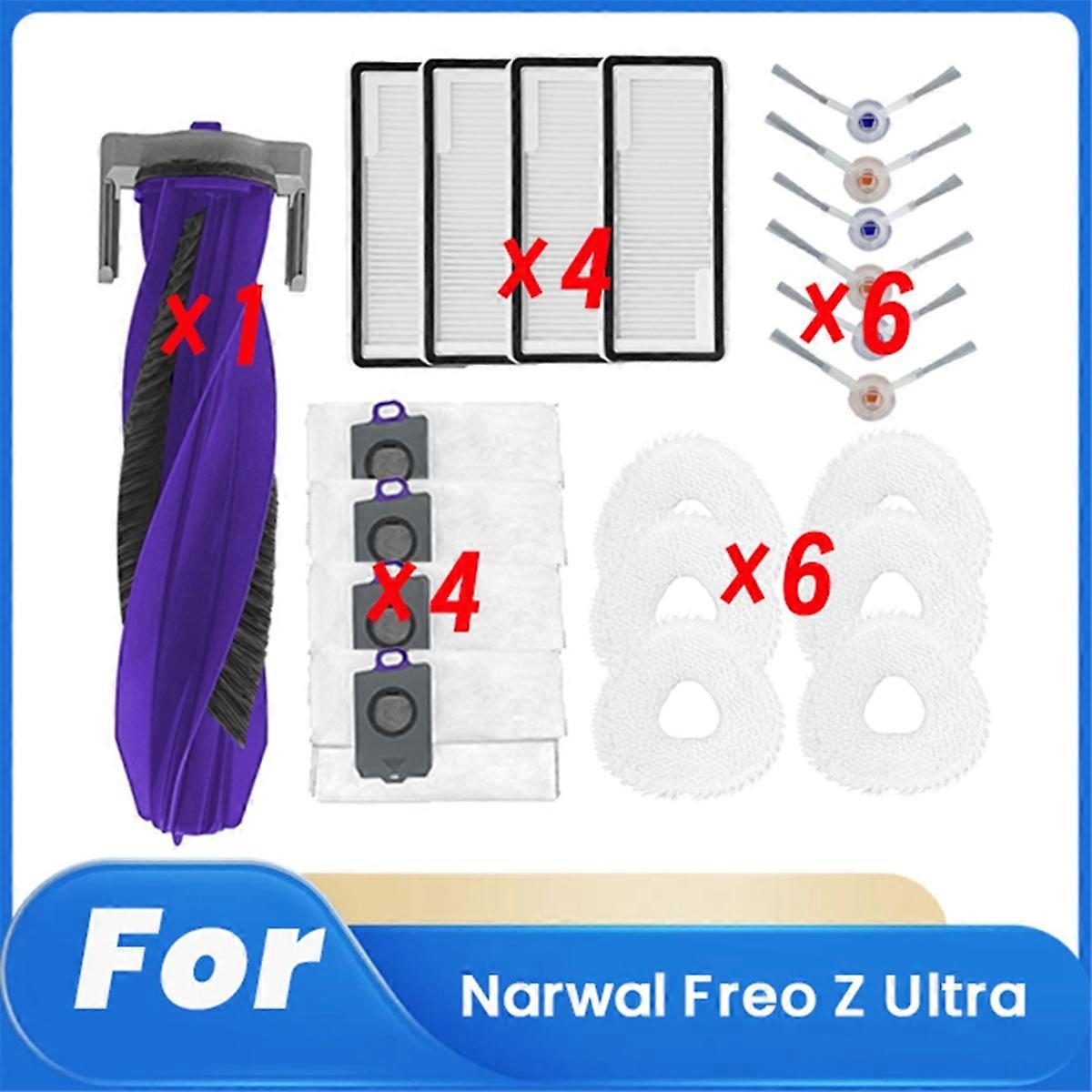 21 Pcs for Freo Z Ultra Sweeping Robot Accessories Cleaner Parts Replacement Main Side Brush Mop Filter Set