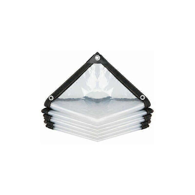 Bâche imperméable transparente, housse PE polyvalente résistante à la pluie avec œillets