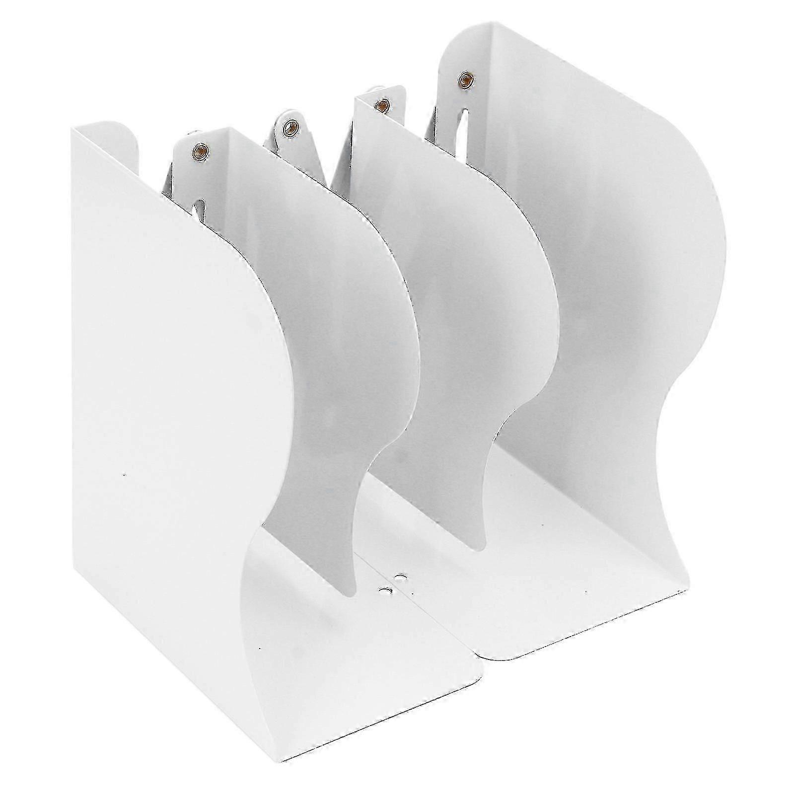 Metal Retractable Bookends for Books, CD, and Magazines - Durable Design