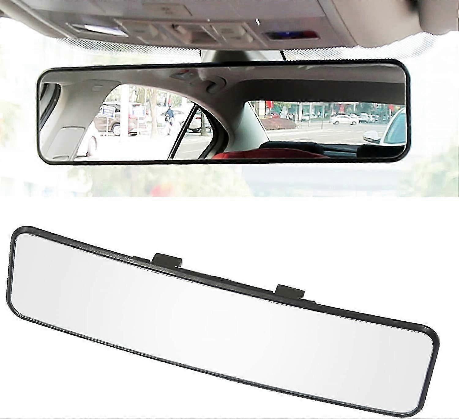 Rear View Mirror, Universal Interior Clip On Panoramic Rearview Mirror to Reduce Blind Spot Effectively  Wide Angle