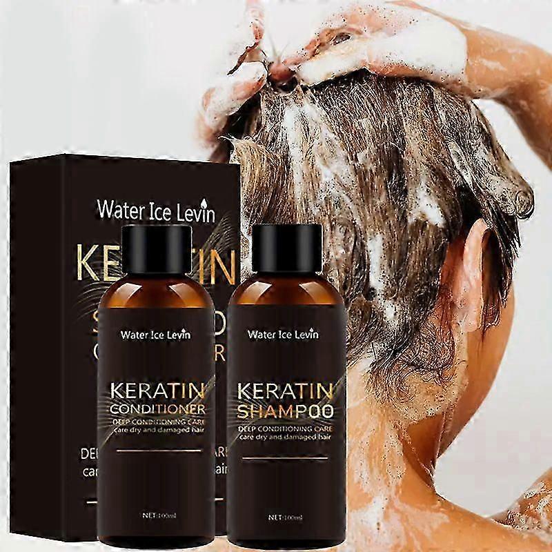 Keratin Shampoo and Conditioner Set, Nourishing Moisturizing Shampoo ...