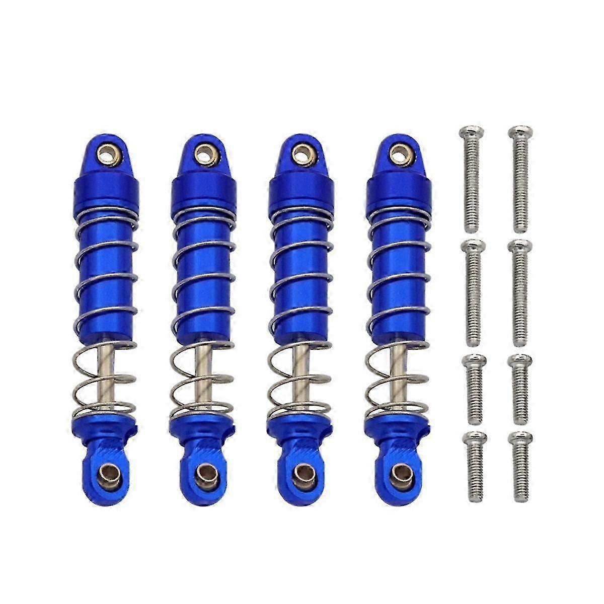 TRX4M -4M 1/18 RCクローラーカーアップグレードパーツ用4PCSメタルダンパー、ブルー
