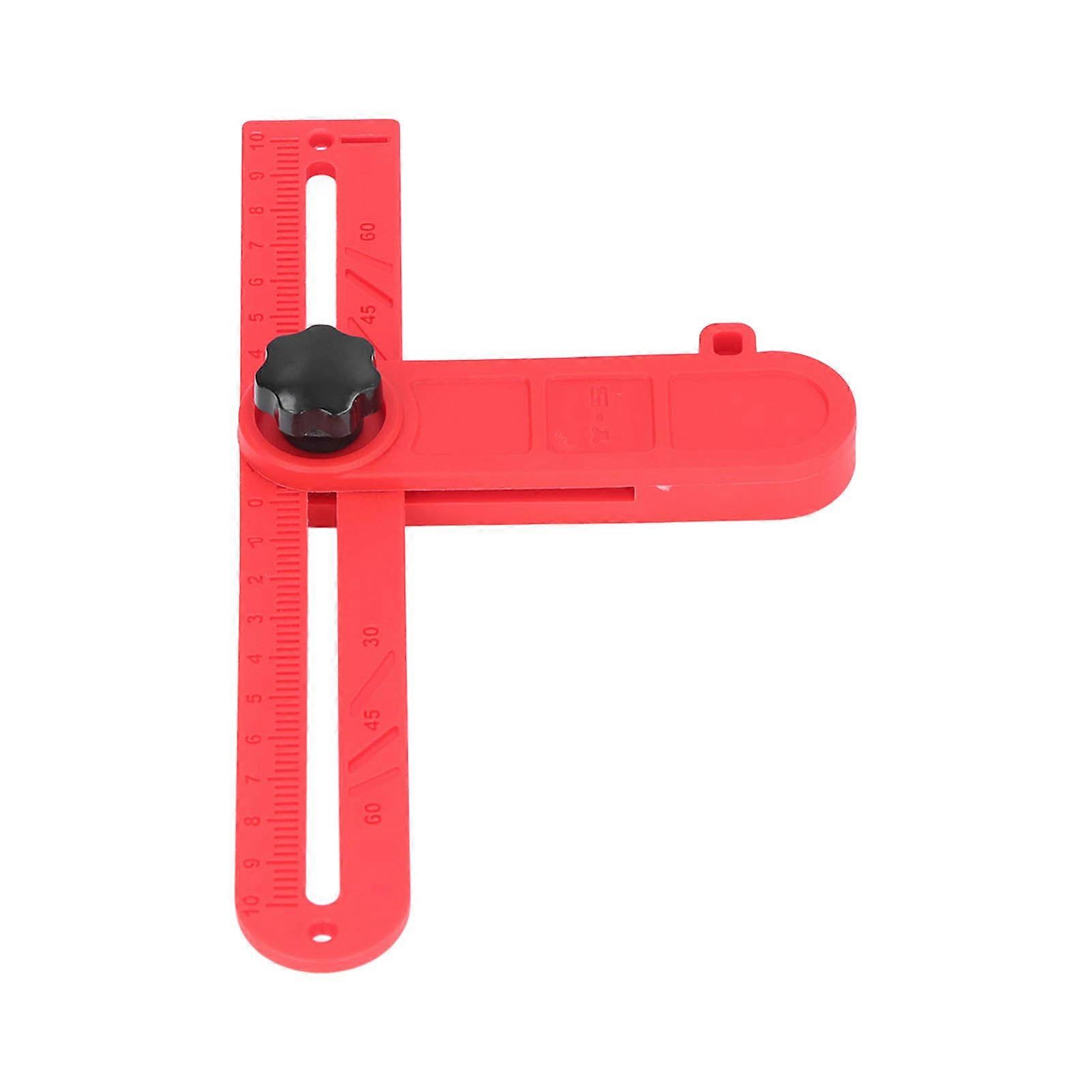 Adjustable Plastic Angle Measuring Ruler 22x7.5cm DIY Protractor
