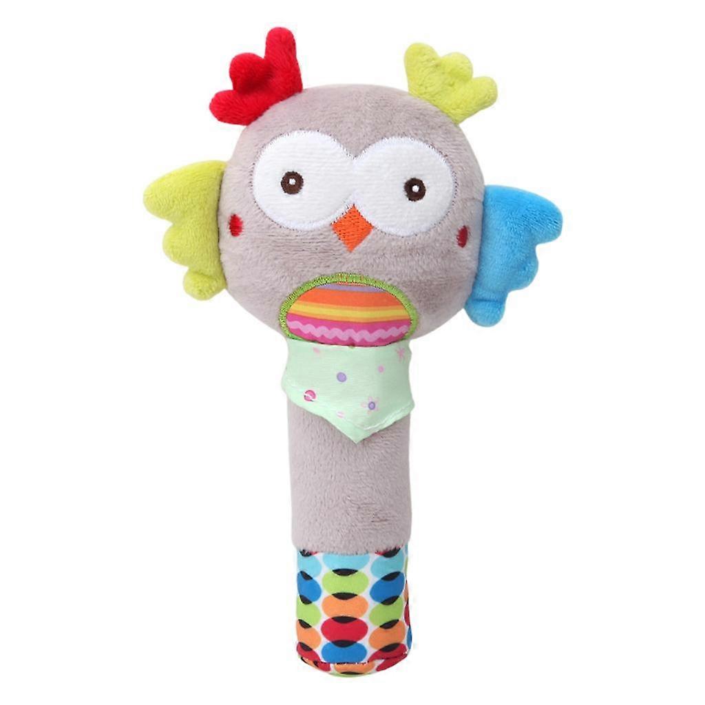 Animal Shape Hand Rattles Squeaker Sticks Educational Development Developmental