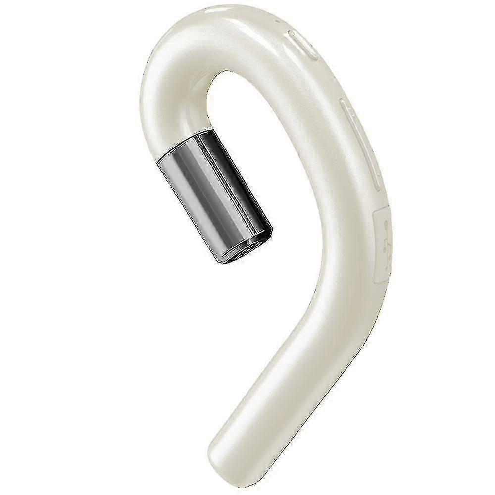 Ear Hook Bluetooth Wireless Headphone, non Ear Plug Headset, Bianco