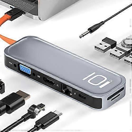 ROCK-HUB USB C AD HDMI-VGA 10 IN 1