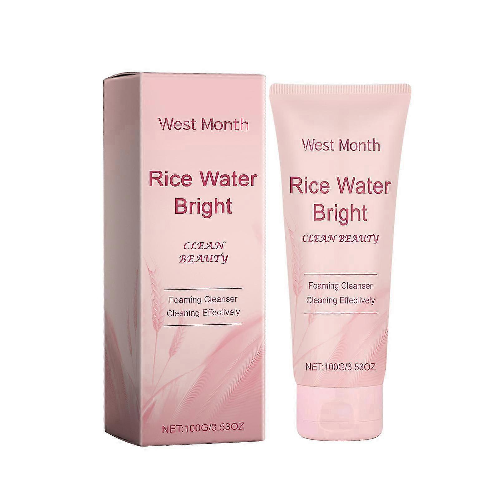 Rice Cleanser Rice Cleansing Foam, Daily Care Foam Cleanser, Face Cleansing Foam & Foam Cleansing for Deep Cleansing, Anti Pimple Wash Gel Face, Face
