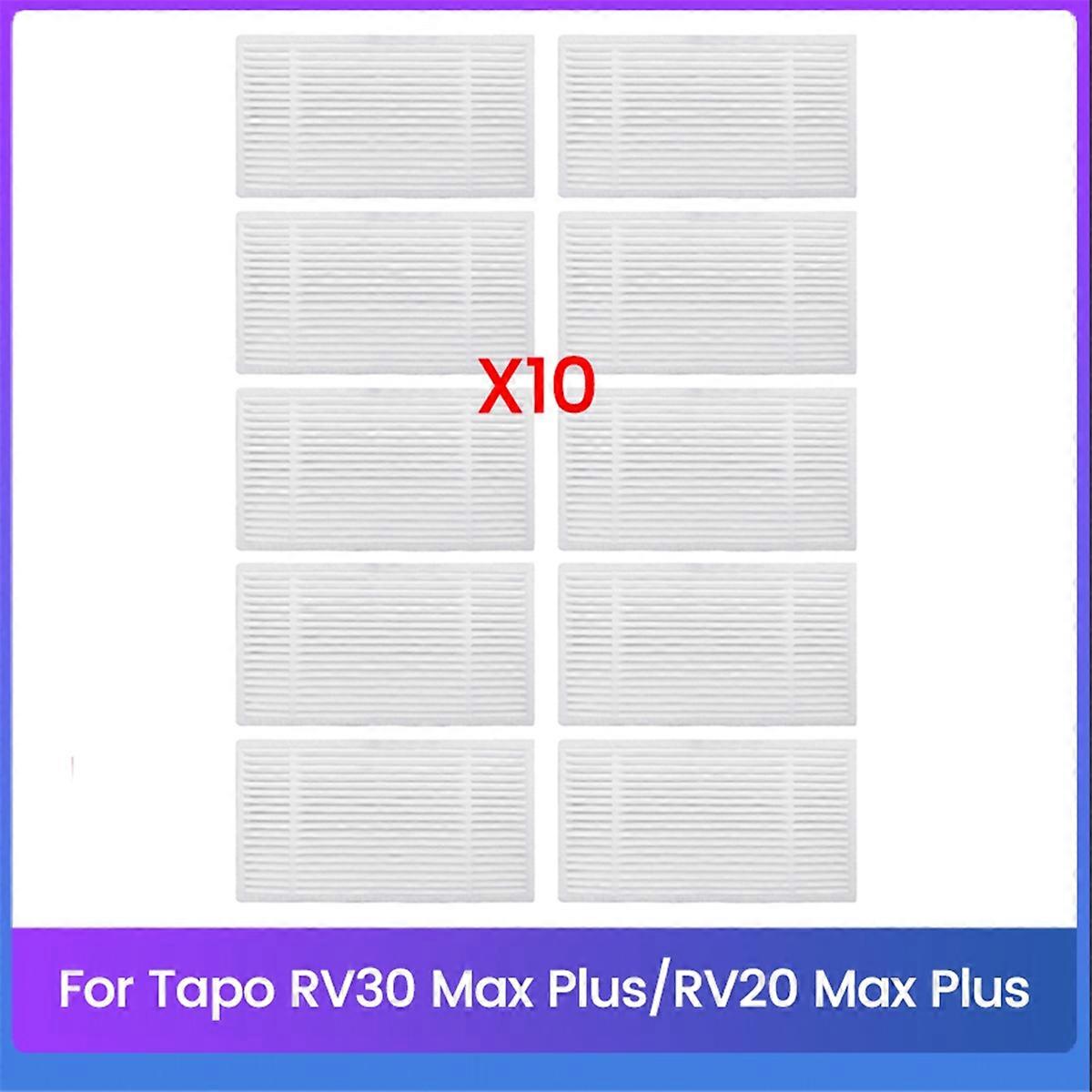 For RV30 Max /RV30 /RV20 Max /RV20 Robot Vacuum Cleaner Parts Replacement Parts Filters 10PCS