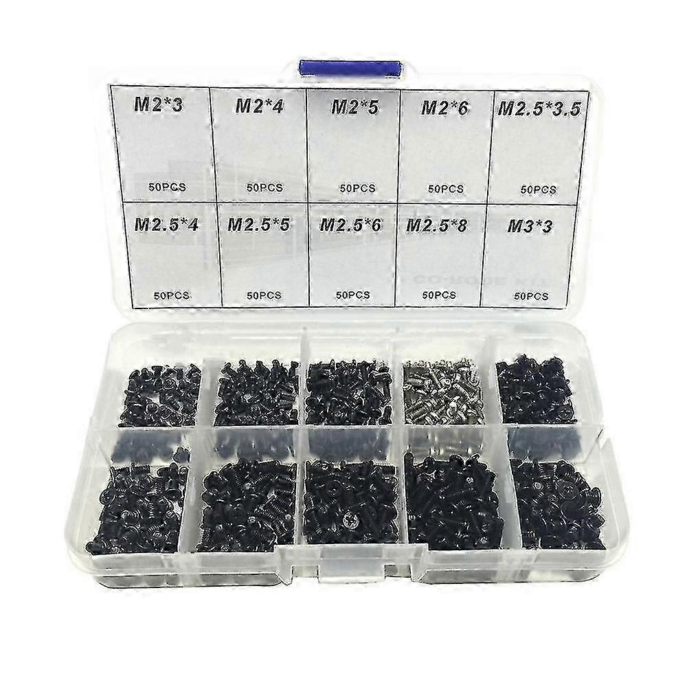 500Pcs Laptop Universal Screw Replacement Kit M2, M2.5, M3 compatible with Gateway Edition 0729