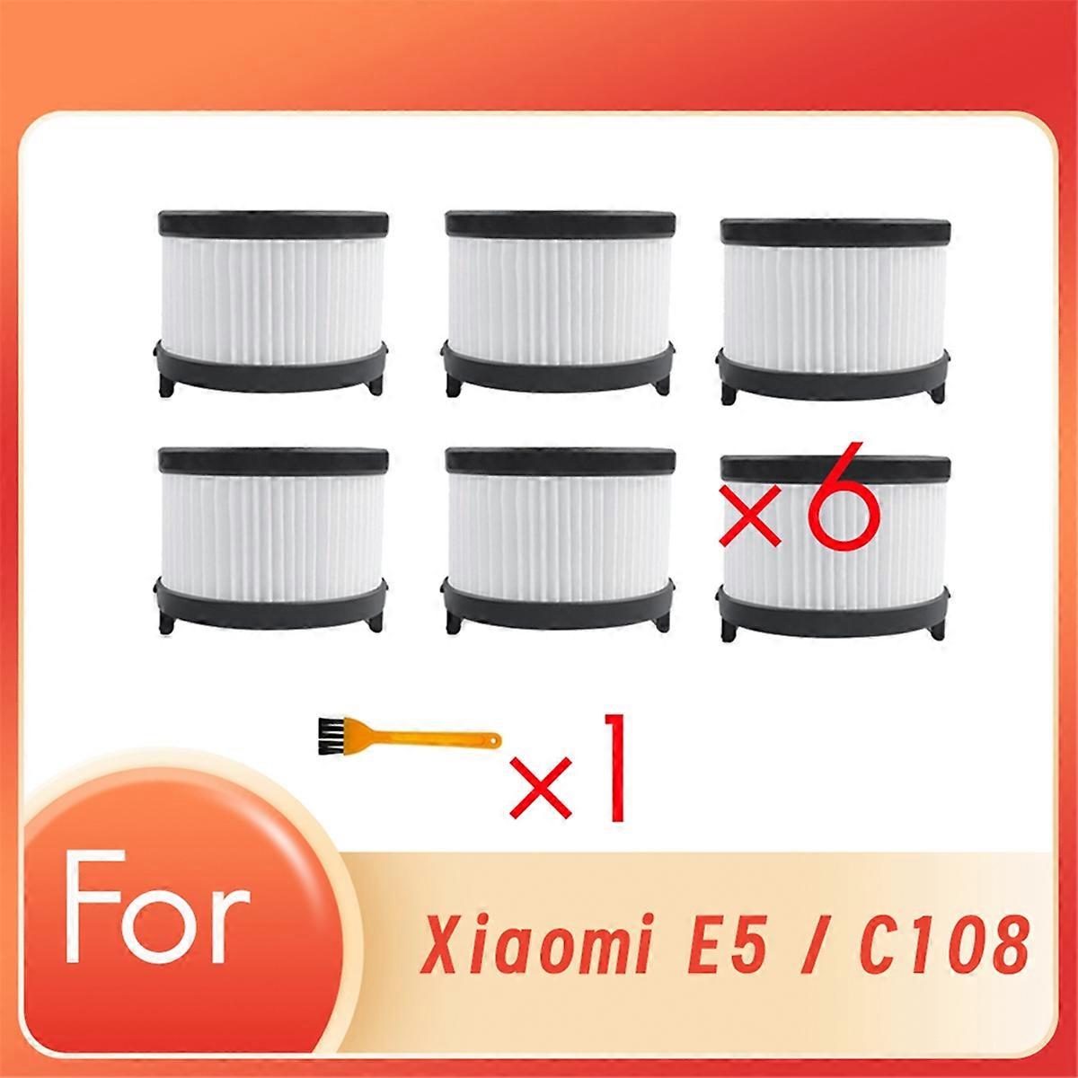 6 Pcs Rear Filter with Clean Brush for Vortexiq 40-Rf