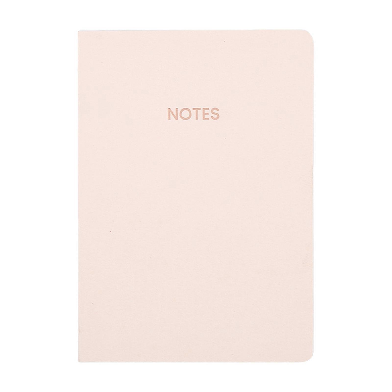 Hardcover Notebook 160 Pages Lined Leather Journal College Ruled Notebook 140x200mm for Writing Journaling Note Taking A5 Pink