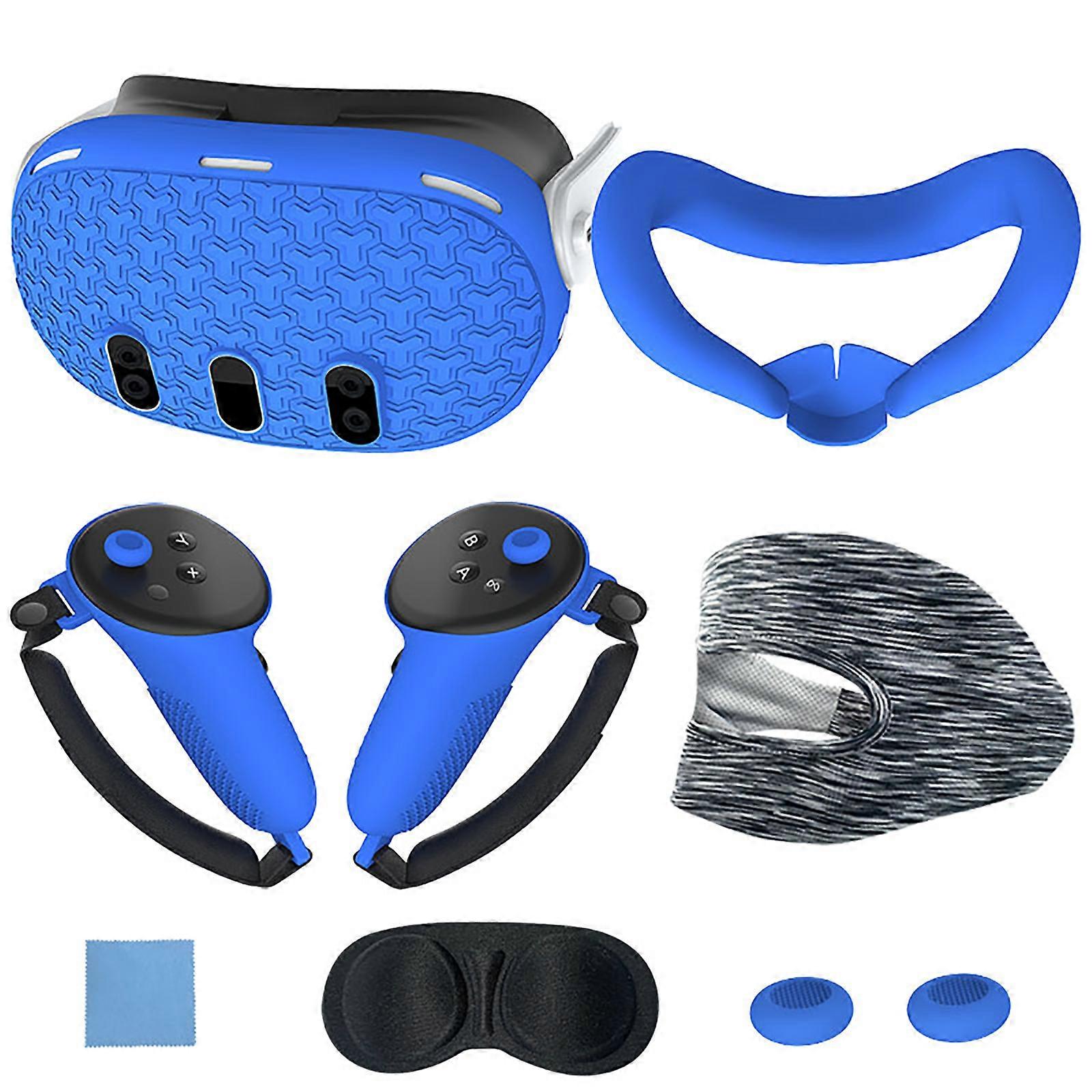 Sweat-Proof Controller Silicone Grip for VR Headset Controller Protector Multi-Colors Controller Grips Accessories  blue