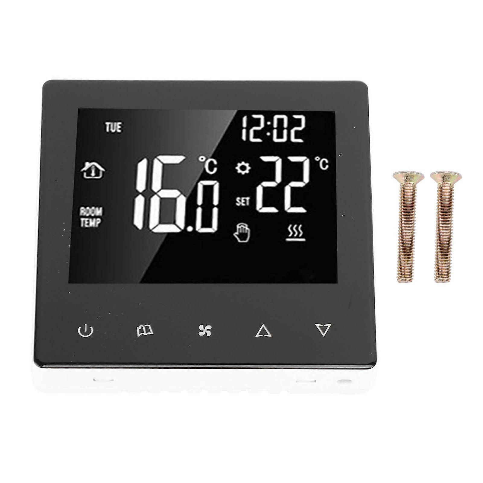 Air Conditioner Controller Thermostat Wireless Digital Thermostat with LCD Display Panel Switch for AC and Heating Hotel Home