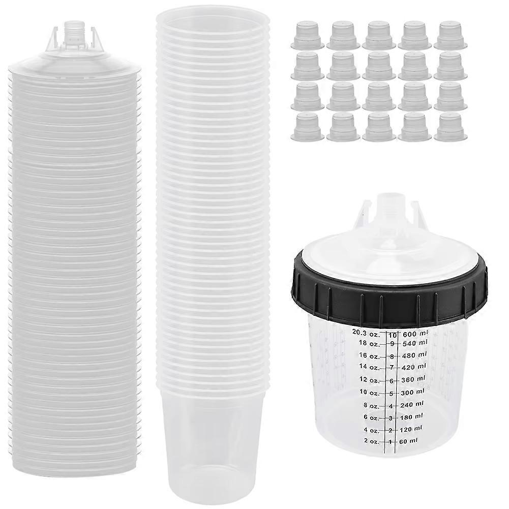 Paint Mixing Cup System 20 Ounce 600ml Kit HVLP Paint SprayPaintGun