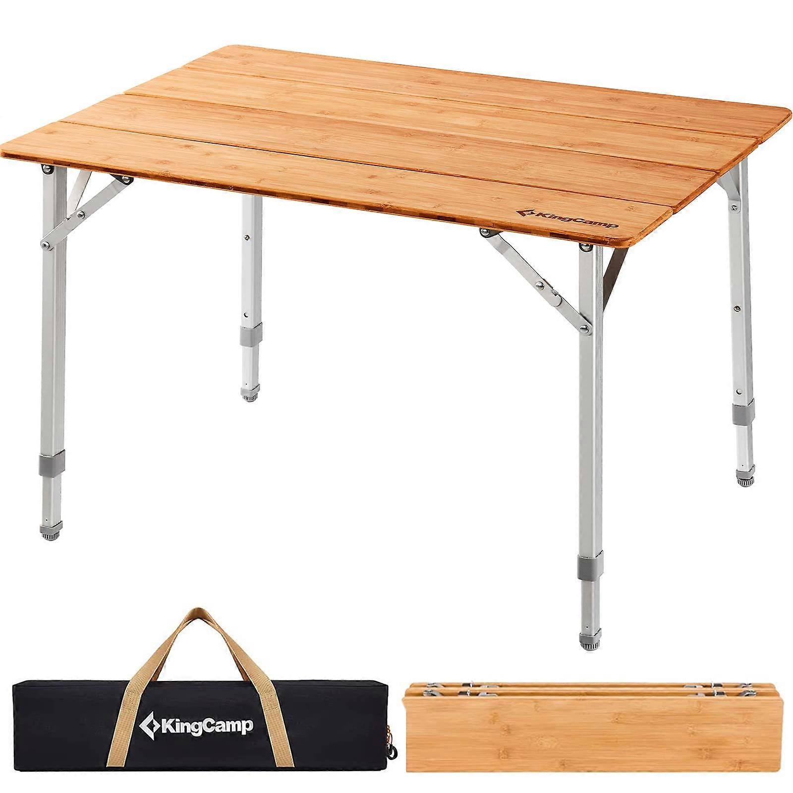 Folding Adjustable Height Camping Table Portable Outdoor Indoor Use Compact Foldable Table For Camping Picnic Travel